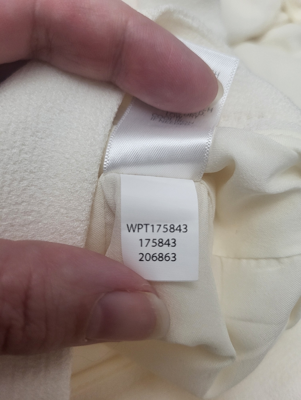 J. Jill Wide Leg Trousers Ivory Double Knit Crepe Size 12 Tall - Picture 9 of 10